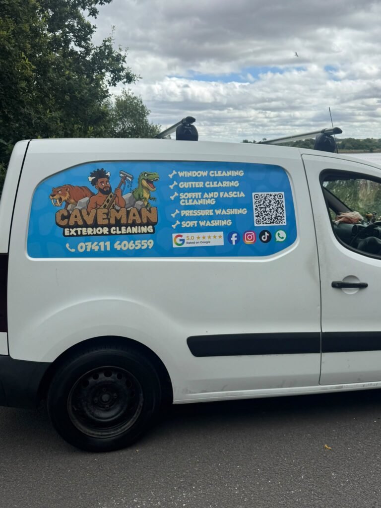 The Caveman Exterior Cleaning van